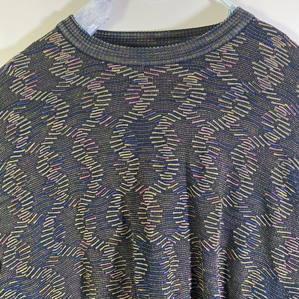 Baracuta by Tundra 90s Y2K Coogi Style 3D Knit Sweater Size XLT Hip Hop Cosby